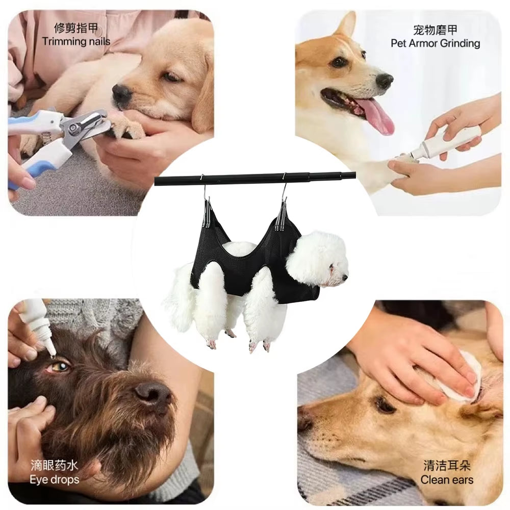 Dog Cat Grooming Hammock Fixed Bath Bag for Nail Cutting anti Scratch Cat Trimming Restraint Bag Cat Beauty Hanging Pet Supplies