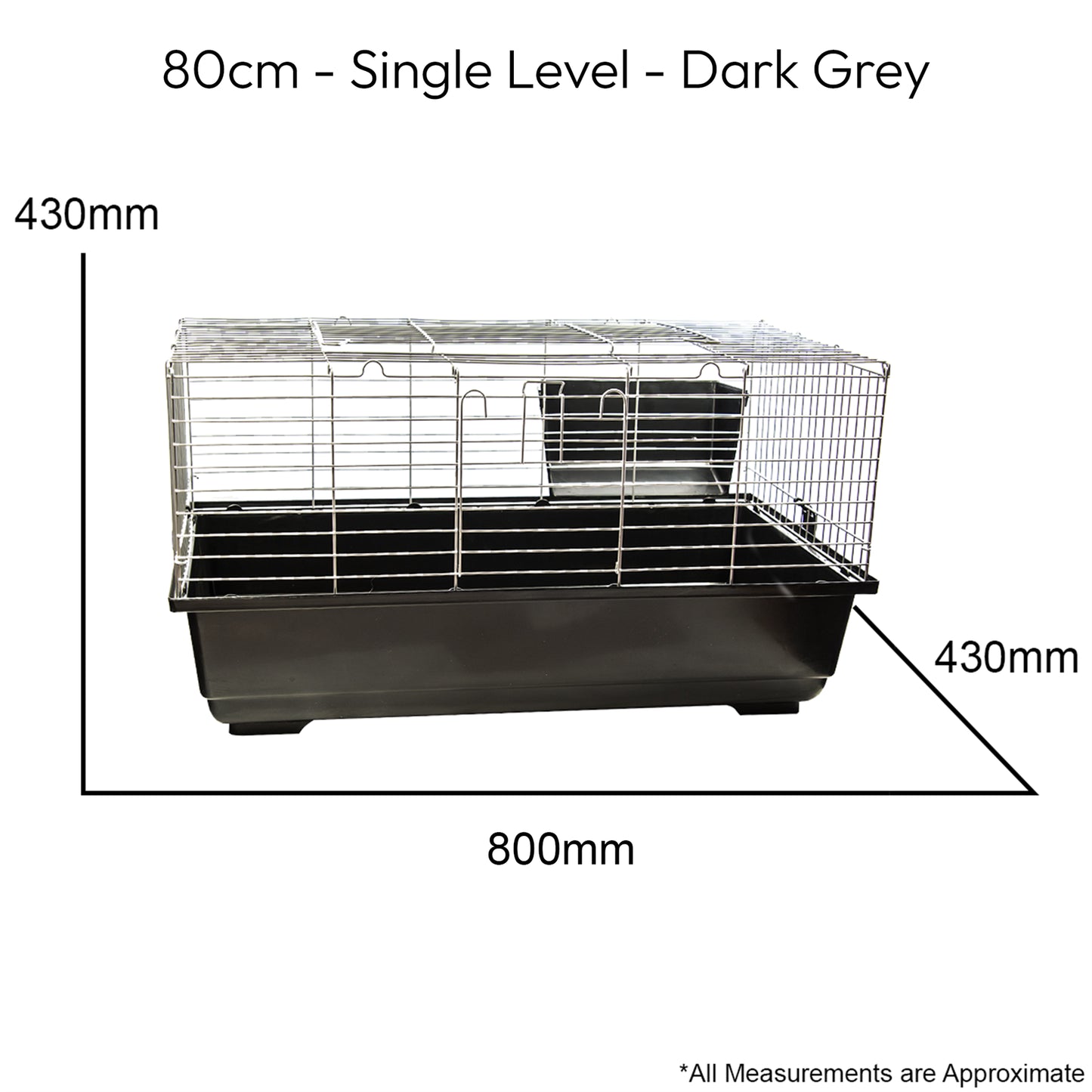 SINGLE LEVEL INDOOR RABBIT CAGE SMALL ANIMAL PET HOME RAT GUINEA PIG HUTCH HOUSE