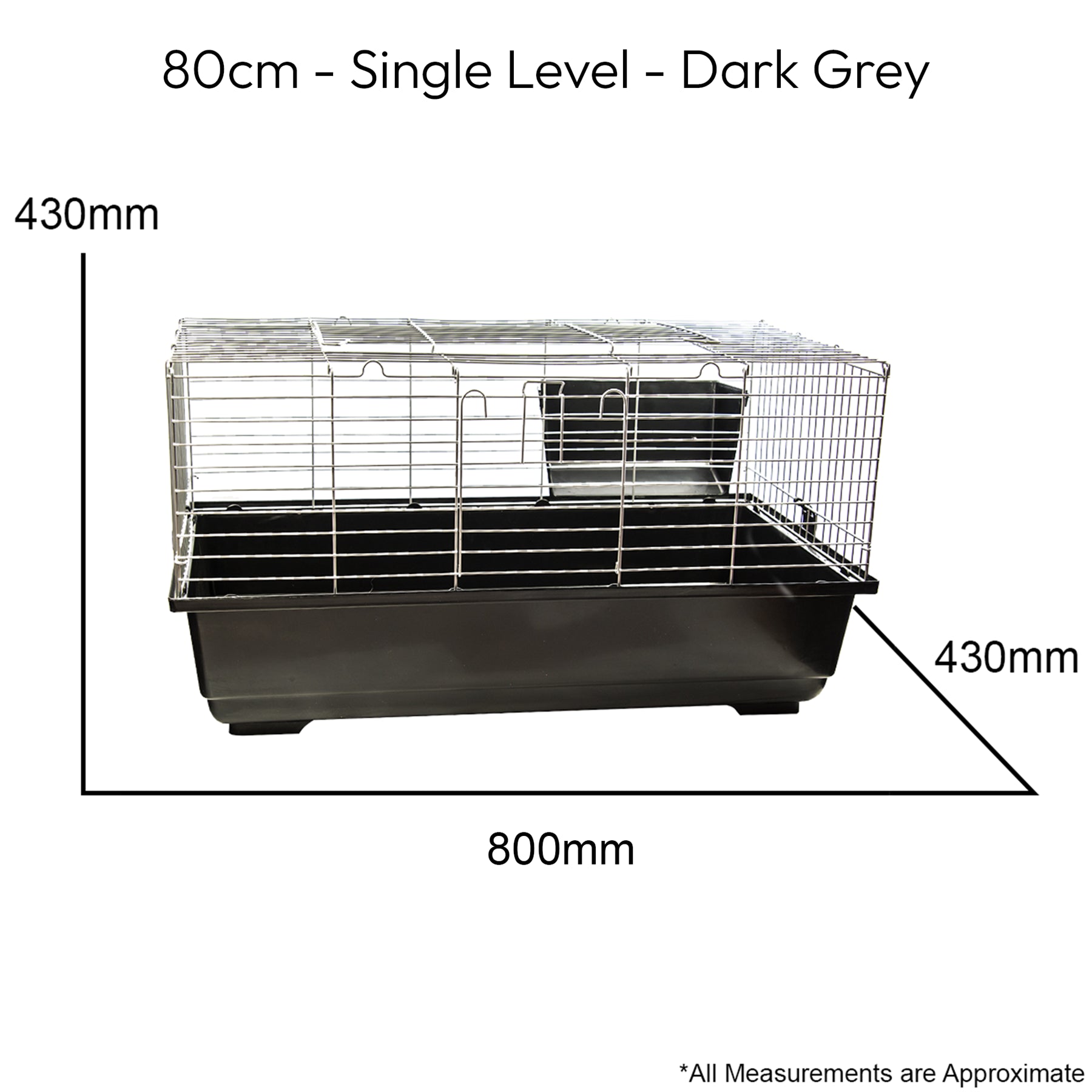 SINGLE LEVEL INDOOR RABBIT CAGE SMALL ANIMAL PET HOME RAT GUINEA PIG HUTCH HOUSE